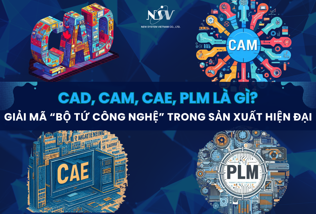 CAD, CAM, CAE, PLM là gì? Giải mã “bộ tứ công nghệ” trong sản xuất hiện đại