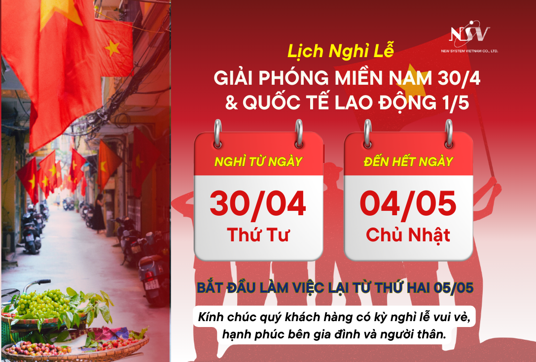 THÔNG BÁO LỊCH NGHỈ LỄ 30/4 & 1/5 THÔNG BÁO LỊCH NGHỈ LỄ 30/4 & 1/5